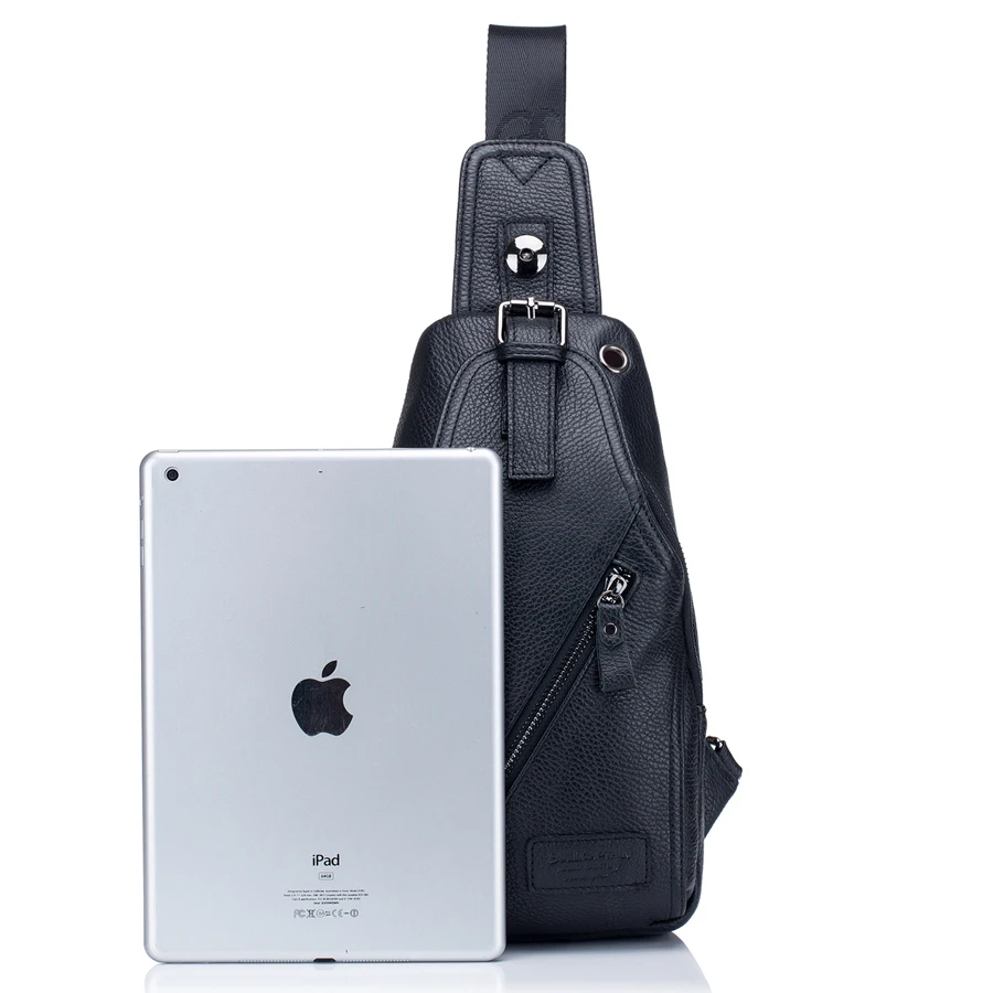 Сумка Кроссбоди мужская из натуральной кожи с отделением для наушников| |