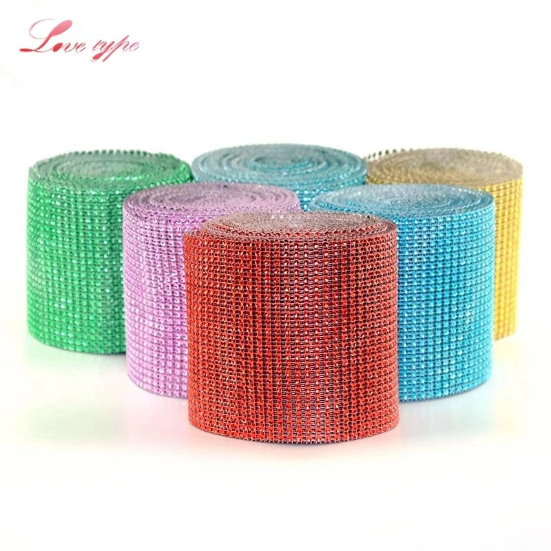 1 ярд/партия яркая сетчатая отделка блестящая Алмазная обертка рулон торта тюль