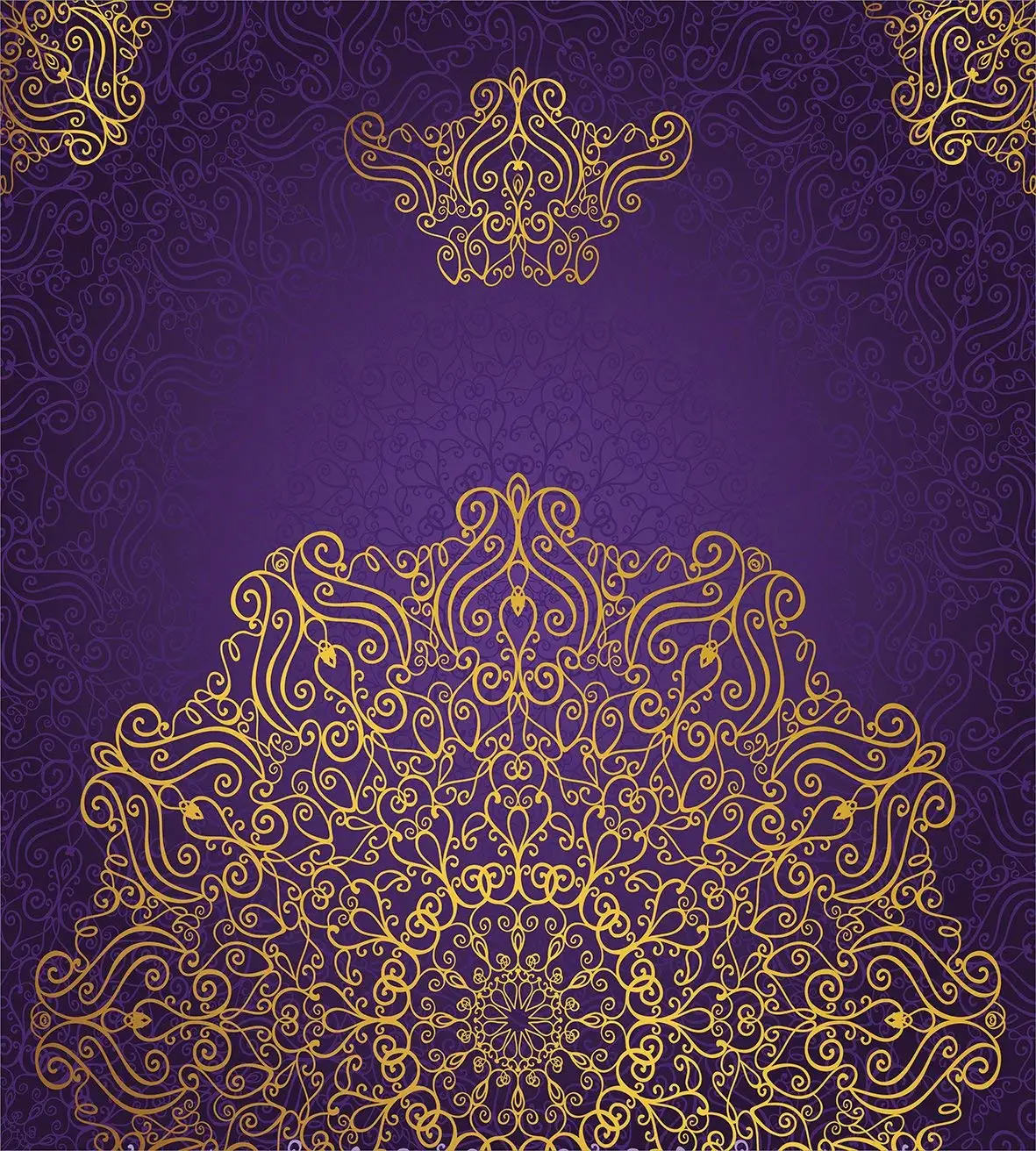 Набор постельного белья Mandala Duvet Cover Set винтажным орнаментом с восточными мотивами Оттоманского созидания, украшенный завитками, 3 предмета.