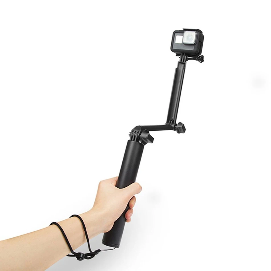 

Durable Handheld Self-Timer Three-Fold Selfie Stick Fexible Extendable Monopod For GoPro For Hero6/5/4/3+3way