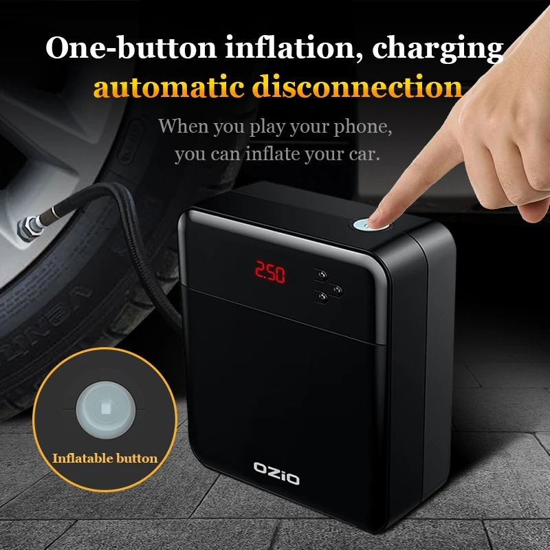 comprar Display Digital Inteligente Carro Bomba Inflável Compressor De Ar Portátil Com Luz Led 100psi Pneu Inflator Rápido Bomba Elétrica