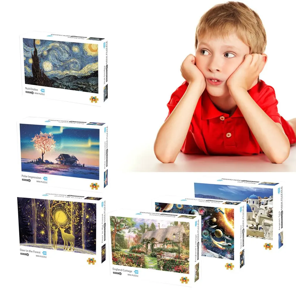 

Jigsaw Puzzles 1000Pcs Card For Adults Kids Gift Mini Puzzles Funny Beautiful Bedroom Education Puzzle Casing Of The Puzzle