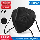 Mascarillas FFP2 Negras CE FFP2Mask черного цвета на каблуках высотой 5 слоев одобренный FPP2 дыхательной Mascarilla FFP2 KN95 Homologada Tapabocas NK95