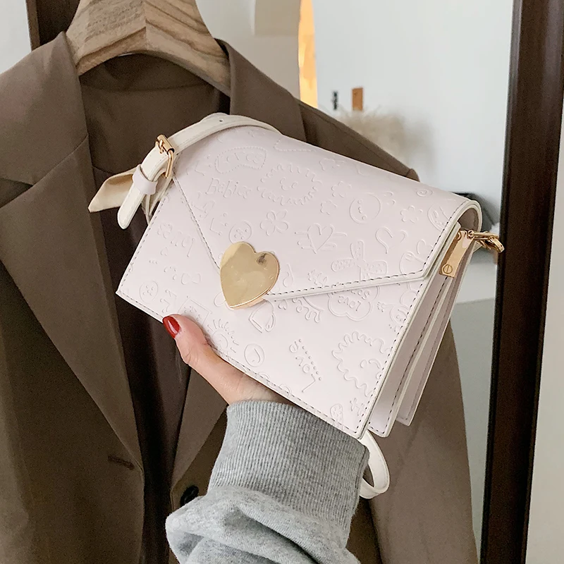 

Женская сумка через плечо, из искусственной кожи, маленькая и простая летняя сумка с шарфом, 2021