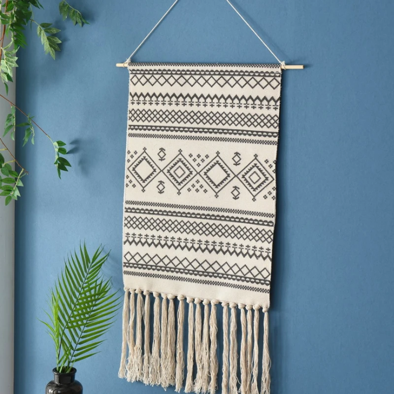 Макраме тканый настенный подвесной гобелен Бохо шикарный богемный