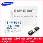 Карта памяти SAMSUNG EVO Plus Micro SD, 128 ГБ, 256 ГБ, 64 ГБ, 512 ГБ, 128 ГБ, Micro SD для телефона