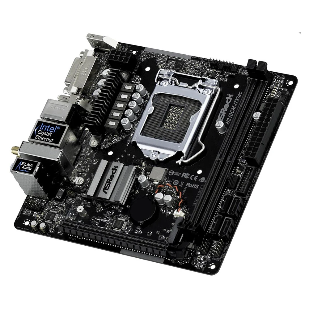 ASRock Новый H310CM ITX/ac Поддержка NVME материнская плата мини itx Intel 310 Чипсет 4 * SATA 6 ГБ/сек.
