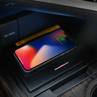 car wireless mobile phone quick charger storage box wireless charging board qi cover for toyota camry 8th 2018 2019 generation