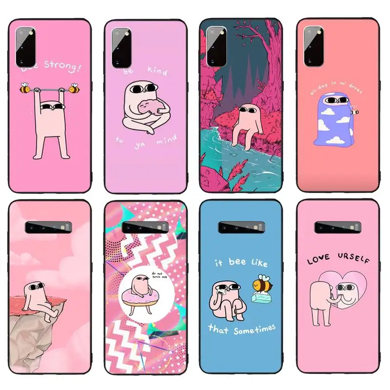 

Pink Cute Ketnipz Bee Phone Case For Samsung Galaxy S7 S8 S9 S10e S20 PLUS Note 10 Pro PLUS LITE NOTE 20 UITRA