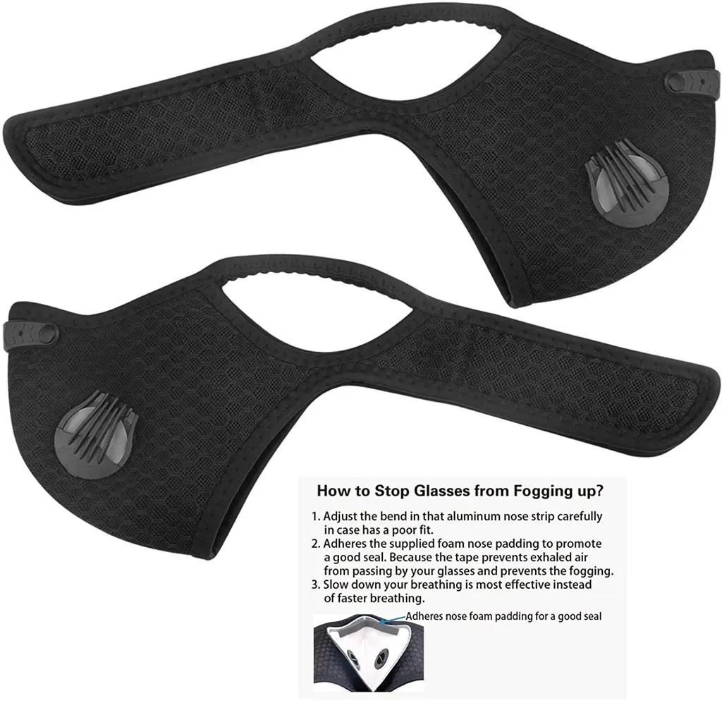 5 шт. Спортивная маска с 10 угольные фильтры PM 2 анти-загрязнения Велоспорт уход за