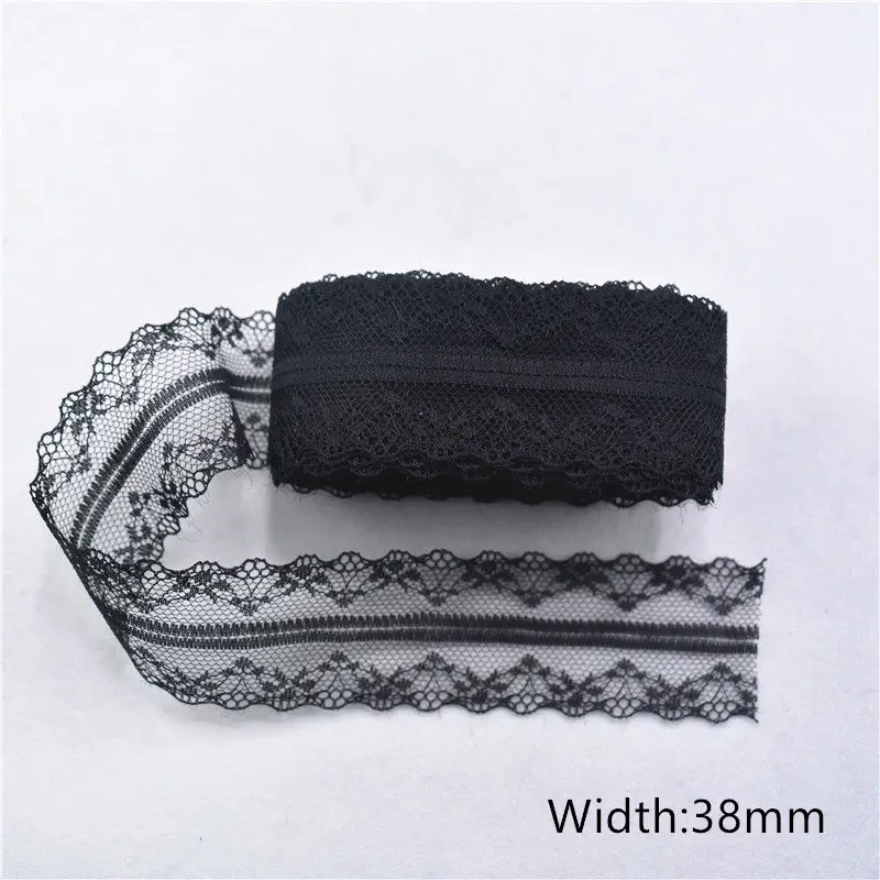 10 ярдов черная африканская кружевная ткань ленты для рукоделия 14-45 мм DIY Швейные