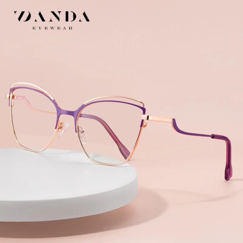 

Новинка 2021, Wh515, очки с защитой от синего света, модная металлическая двухцветная оправа для очков, модная дикая плоская зеркальная Женская о...