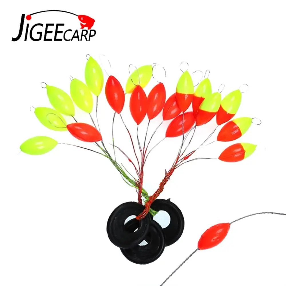 

10 Sets Fishing Rig Float Beads Fluo Color Space Oval Bean Fishing Line Stopper Buoys Positioning Fishing Tackle Accessory