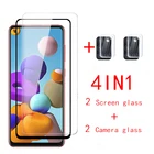 Защитное стекло на galaxy A21s, объектив камеры, Защитное стекло для экрана Samsung Galaxy A 21 s A21s 21 s A217F, пленка из закаленного стекла