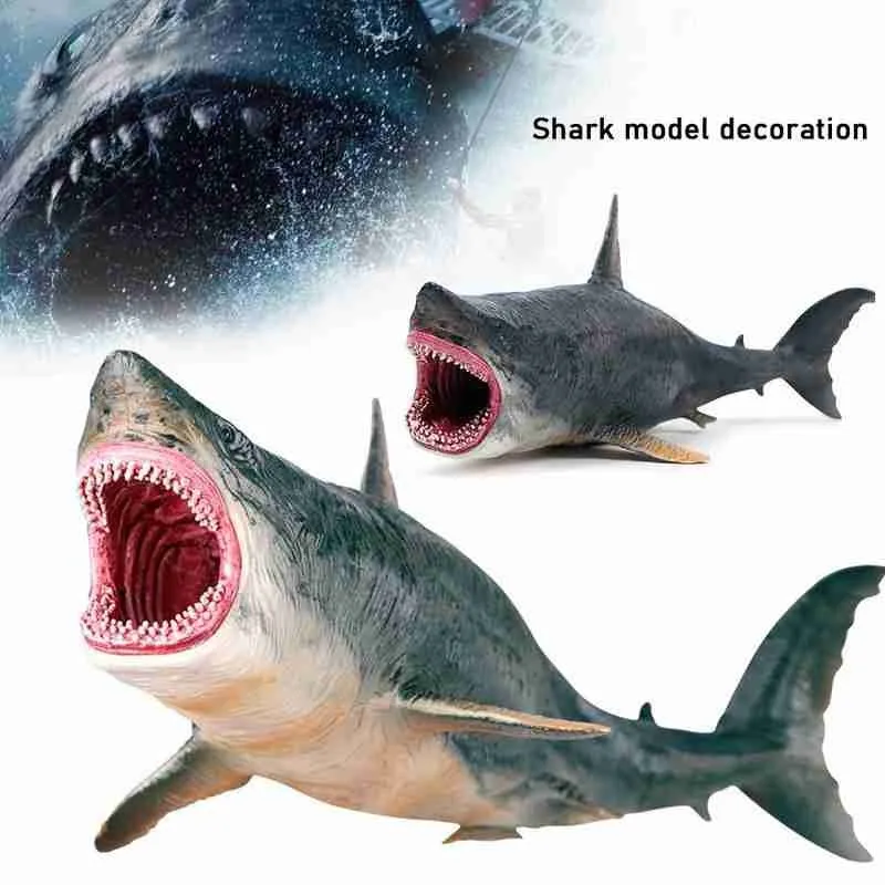 Модель Megalodon Shark Sea Life Классические игрушки для мальчиков детские фигурки старых