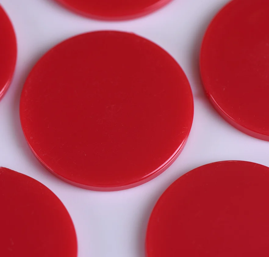 

40PCS ABS 25mm Round Chips Non-numerical Poker Plastic Arithmetic Teaching Blank Chips Board Game Pieces and Games Accessories