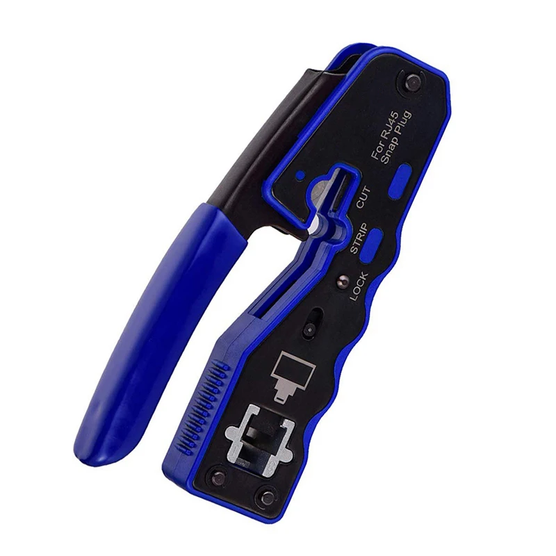 RJ45 обжимной инструмент пройти через резак для Cat6 Cat5 Cat5E 8P8C Модульные соединители