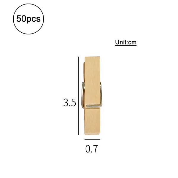 Деревянные мини-прищепки 50 шт