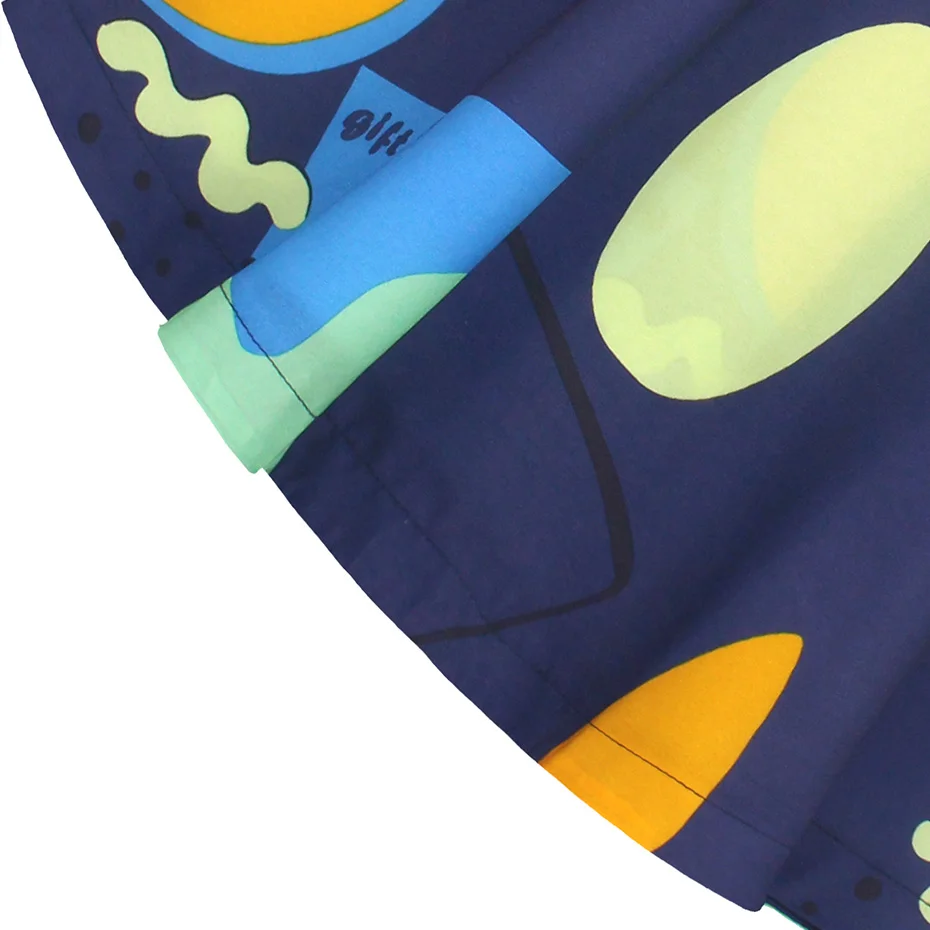 Летнее платье для девочек вечерние чное с большим принтом в горошек детское без