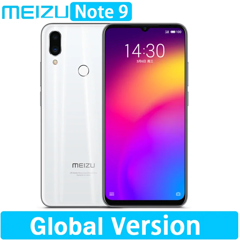 В наличии глобальная версия meizu Note 9 4 Гб 64/128 ГБ 48.0MP камера с отпечатком пальца