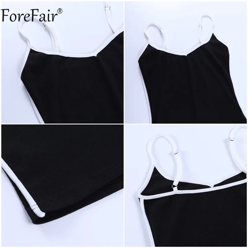 

Forefair 2021 Summer Mini V Neck Sexy Dress Women Black Backless Spaghetti Strap Bodycon Dresses Wrap Party Female Sleeveless