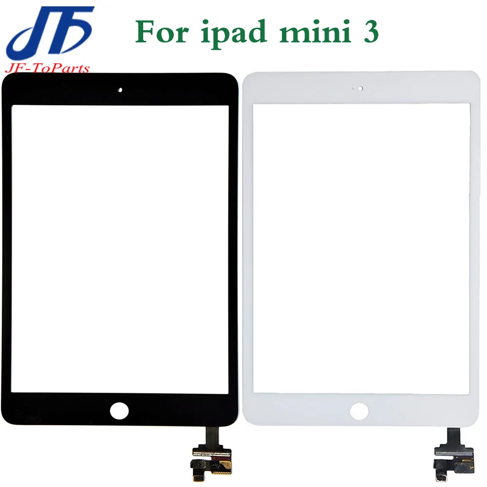 30 шт. Замена для ipad mini 3 ipad 3 сенсорный экран дигитайзер панель в сборе с кнопкой Home Flex& IC Разъем+ наклейка