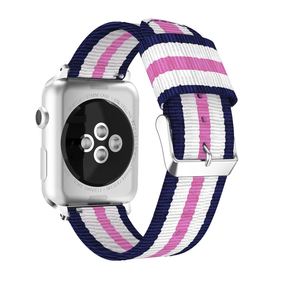 Ремешок Nato для Apple Watch band плетеный нейлоновый браслет apple watch 4 3 5 44 мм/40 мм iwatch 42 мм/38