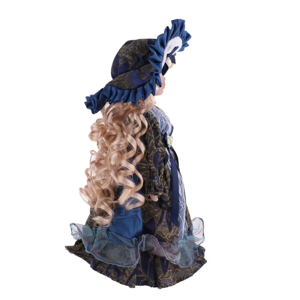 Элегантная керамическая кукла для девочек с деревянной подставкой фарфоровых