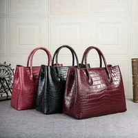 2020 aw classic simple tote bag genuine crocodile belly leather tote bag handbag women elegant luxury fashion hand bag