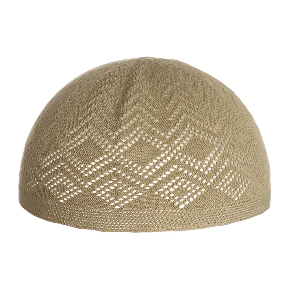 army green 1 шт. мода унисекс весна осень мусульманская шляпа Исламская, молитвенная хлопковая шапка Повседневная Уличная сплошной цвет вязания шляпы подарки - Цвет: army green
