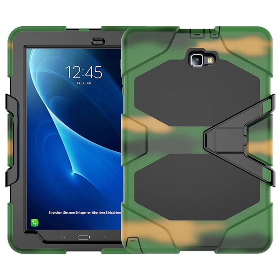 Camouflage Axbety для samsung Galaxy Tab A6 A 10,1 T580 сверхмощный Полный Защитный Гибридный противоударный чехол для планшета - Цвет: Camouflage