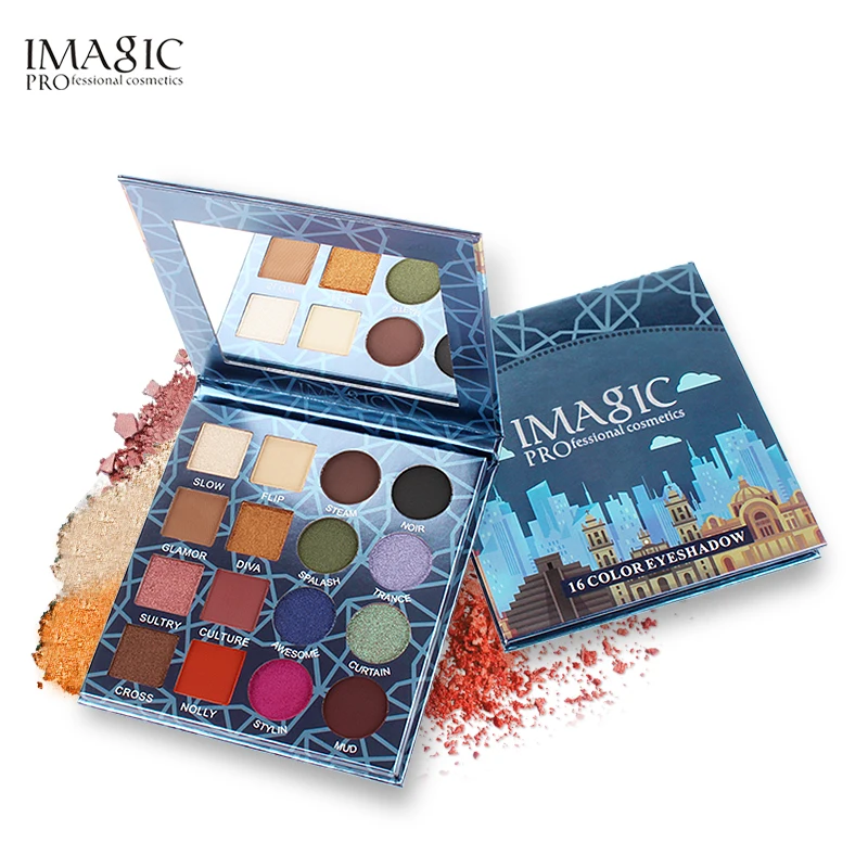 

IMAGIC Professional 16 Color Long Lasting Waterproof Makeup Eyeshadow Palette Pigment Glitter