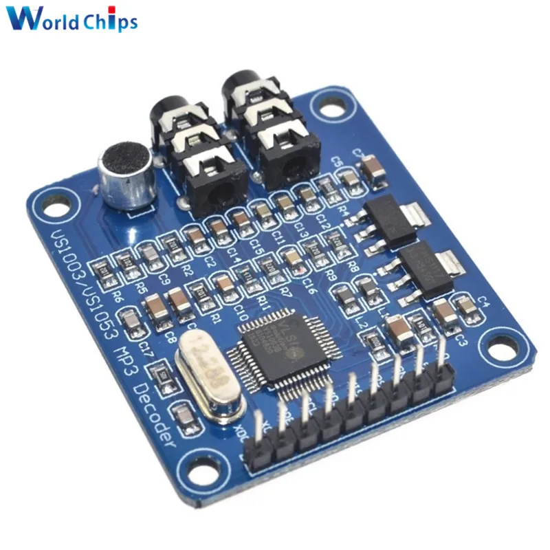 Плата разработки модуля декодирования MP3 diymore VS1003B VS1053 VS1053b IC встроенная функция