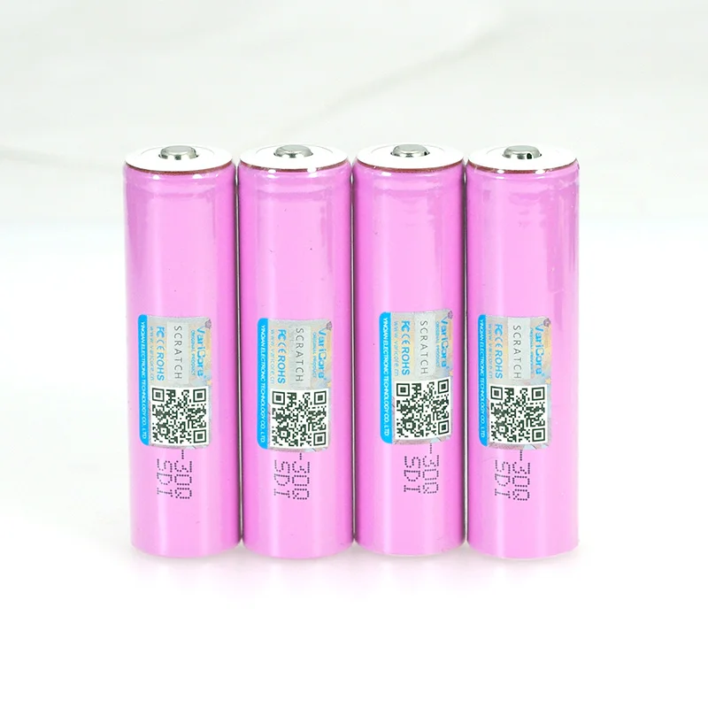 

6PCS / LOT VariCore brand new ICR18650 30Q 18650 3000mAh Li-ion rechargeable battery for flashlight battery + tips