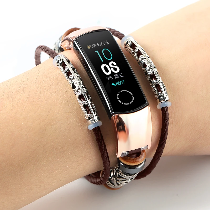 7785 Металлический браслет для huawei honor band 5 Миланская петля ремешок для honor band 4 сменный ремешок магнитная пряжка регулируемый размер - Цвет: 7785