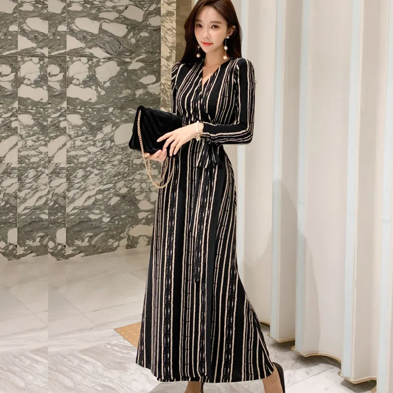 Женское винтажное платье в полоску элегантное облегающее платье|Женские платья|