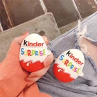 3D Funnly Cute Chocolate Kinder Joy SURPRISEW, силиконовый Bluetooth чехол-Earphon для Apple Airpods 1 2, защитный чехол