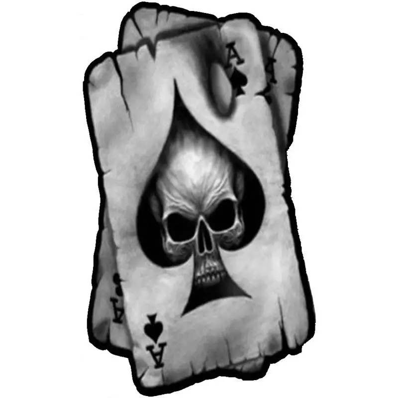 

RuleMyLife 7.7CMX13CM SPADES A SKULL Interesting Reflective Car Stickers Decals C1-6041