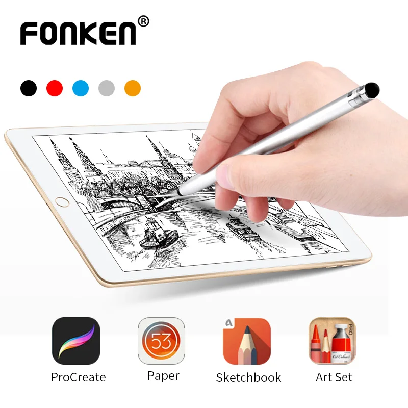 стилус fonken 2 в 1 для iphone android huawei xiaomi смартфо