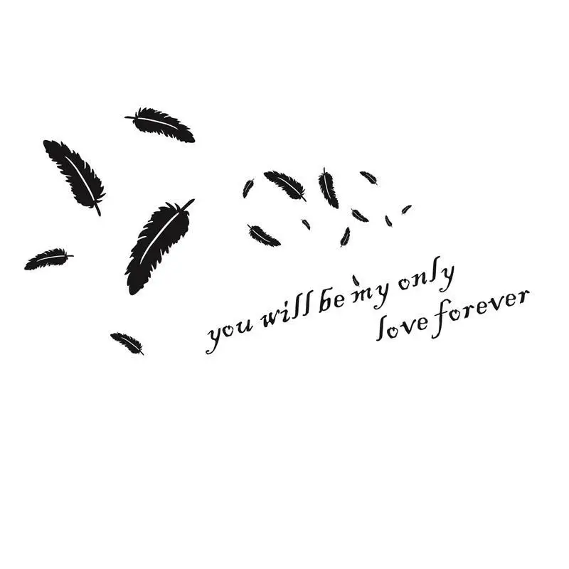 

Home decoration wall stickers 3D crystal acrylic feather poster picture wall art DIY self-adhesive living room bedroom Wallpaper