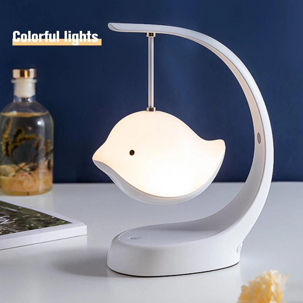 

Bluetooth Music Night Light Cute Birds Lamp with Touching Sensor Rechargeable Color Changing for Children Bedroom