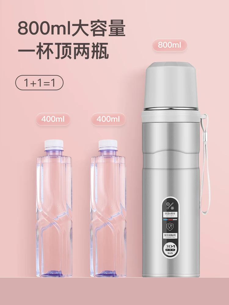 

Large Hot Drink Flask Thermos Bottle Cover Stainless Steel Thermoses Coffee 800ml Bebidas Calientes Travel Vacuum Mug EA60BW