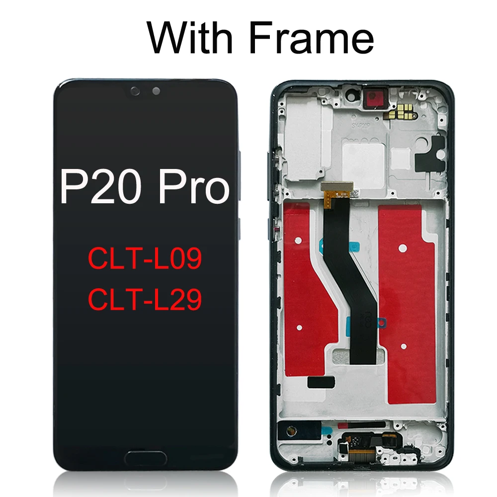 tft display for huawei p20 pro lcd display screen touch digitizer assembly p20 pro clt l29 with frame for huawei p20 pro lcd free global shipping
