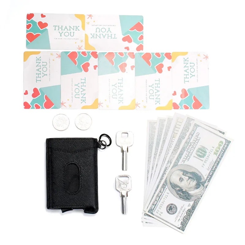 

ZOVYVOL Automatic Credit Card Holder Travel Aluminum Men RFID Wallet Pop Up Blocking Money Case Protection Cardholder Luxury