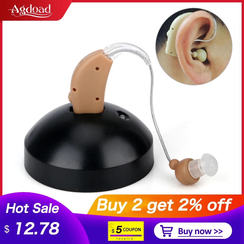 Профессиональный перезаряжаемый слуховой аппарат для пожилых людей усилитель