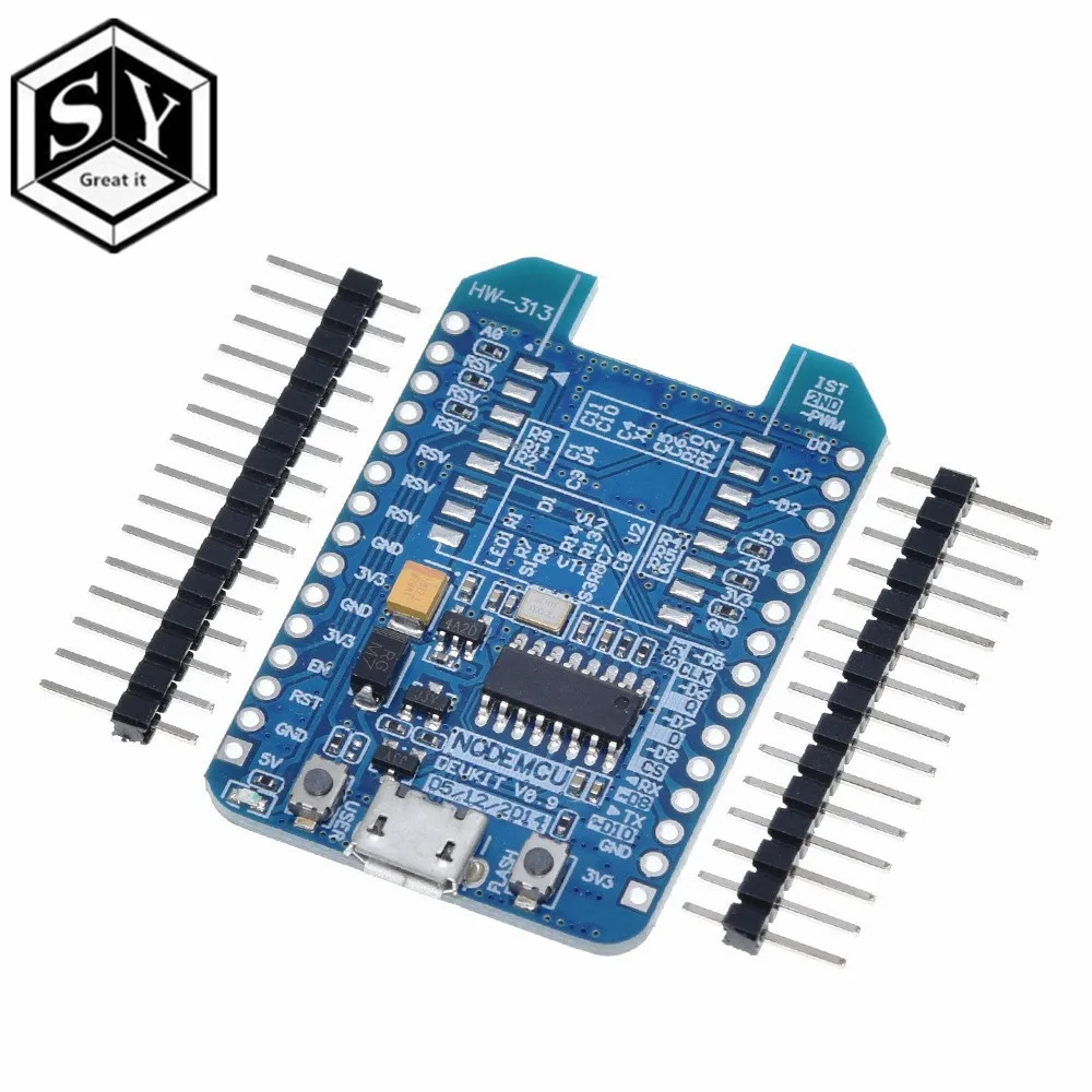 Плата для разработки Интернета Wi Fi ESP8266 ESP12E ESP12F модель CH340G голубой цвет Φ адаптер