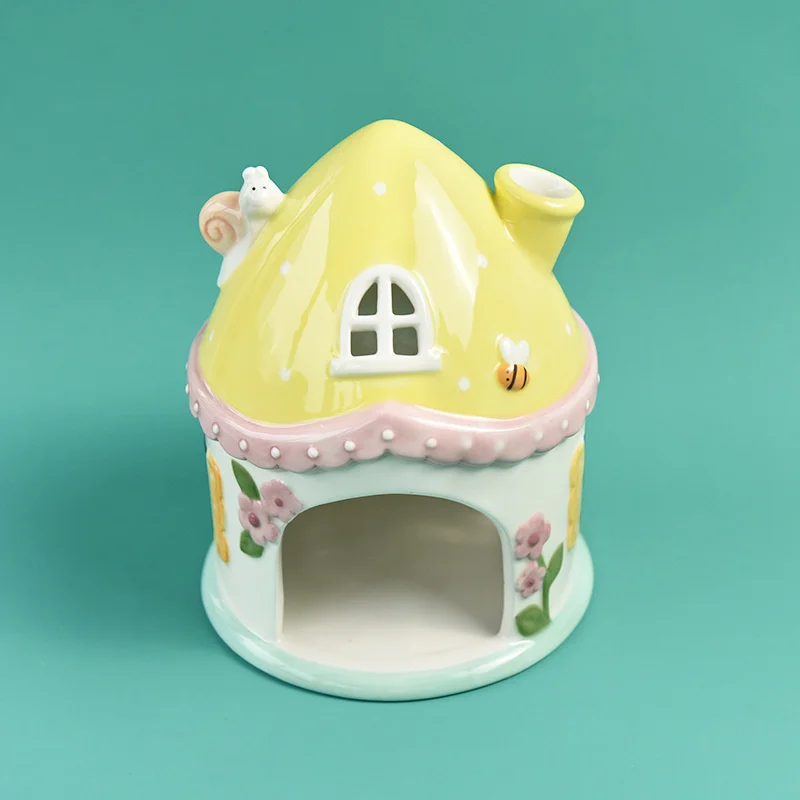 

Hamster nest ceramic building castle house Golden Bear rabbit fixed shelter colorful ornaments pet sleeping nest summer