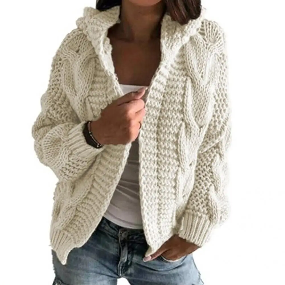 

Новинка 2021, женский осенне-зимний однотонный плотный вязаный короткий свитер в европейском и американском стиле, Женская куртка