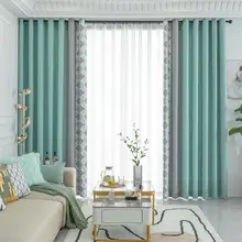 Rideaux d'ombrage modernes minimalistes, sans couture, Chenille, pour salon, salle à manger, chambre à coucher  (4)