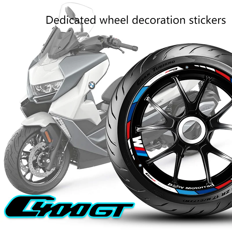 Motorcycle Wheel Hub with Reflective Stickers Rim Tire Bell Modified Personalized for Bmw C400gt